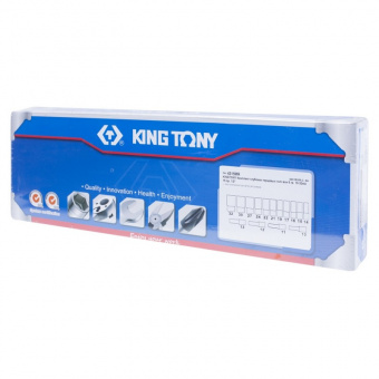 Набор глубоких торцевых головок 1/2", шестигранные, 10-32 мм, 15 предметов KING TONY 4315MR