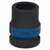 Головка торцевая ударная двенадцатигранная 1/2", 17 мм KING TONY 453017M