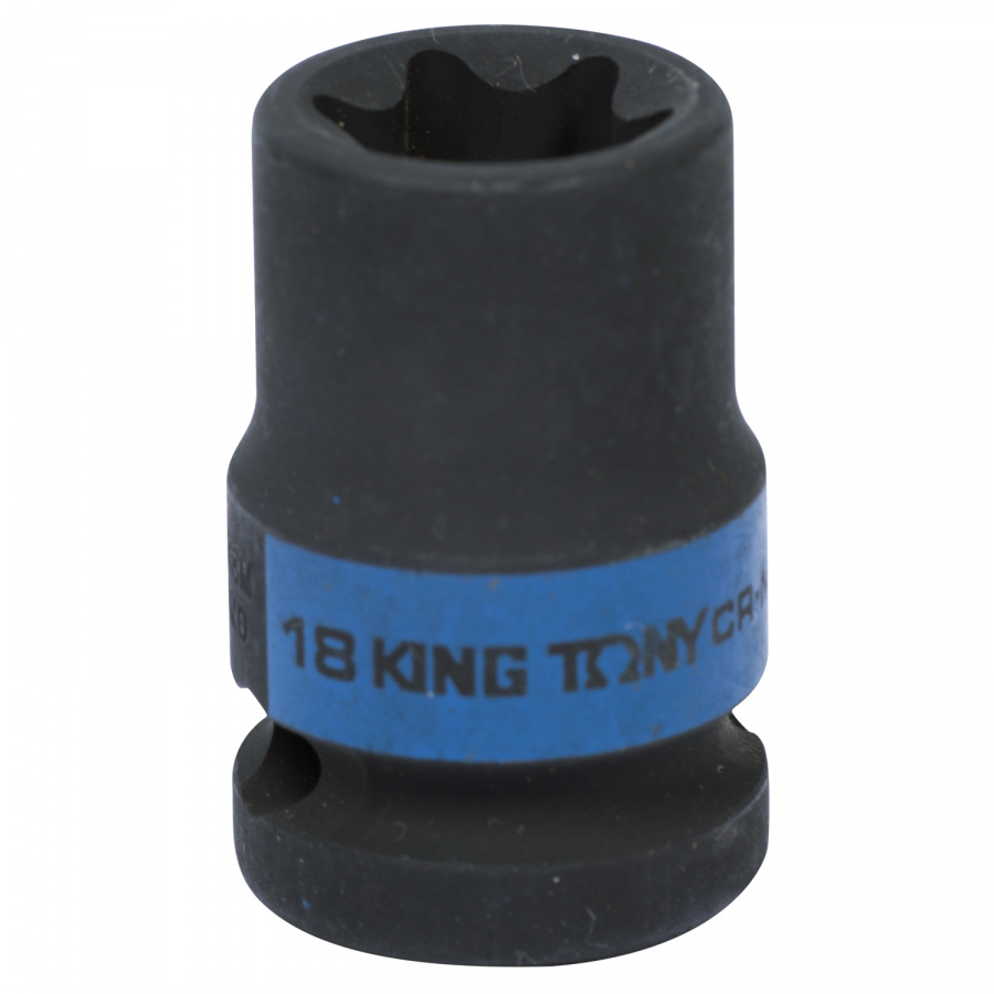 Головка торцевая ударная TORX Е-стандарт 1/2", E18, L = 38 мм KING TONY 457518M