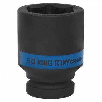 Головка торцевая ударная глубокая шестигранная 1", 50 мм KING TONY 843550M