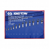 Набор накидных ключей, 6-32 мм, чехол из теторона, 12 предметов KING TONY 1712MRN