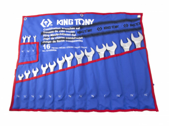 Набор комбинированных ключей, 1/4"-1&1/4", 16 предметов KING TONY 1216SRN