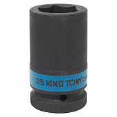 Головка торцевая ударная глубокая шестигранная 1", 35 мм KING TONY 843535M