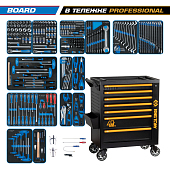 Набор инструментов 325 предметов, "BOARD", в черной тележке KING TONY 9G38-325MRV40