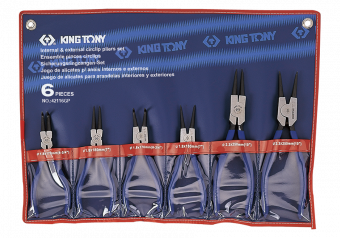 Набор съемников стопорных колец, 6 предметов KING TONY 42116GP