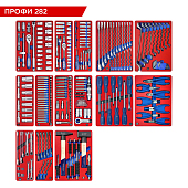Набор инструментов "ПРОФИ 282" для тележки, 14 ложементов, 282 предметов МАСТАК 5-00282