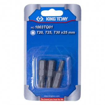 Набор вставок (бит) 1/4", TORX, Т20, Т25, Т30, 3 предмета KING TONY 1003TQ01