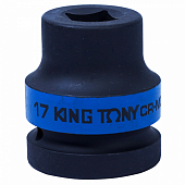 Головка торцевая ударная четырехгранная 1", 17 мм, футорочная KING TONY 851417M