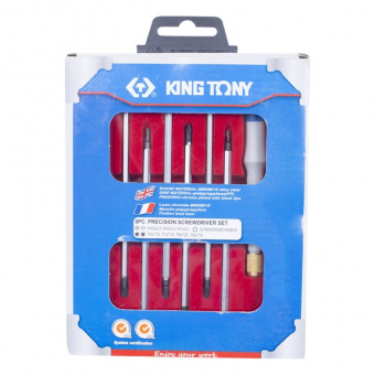 Набор прецизионная отвертка с насадками, 8 предметов KING TONY 32607MR