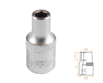 Головка торцевая стандартная шестигранная 1/4", 4,5 мм AFFIX AF00020045