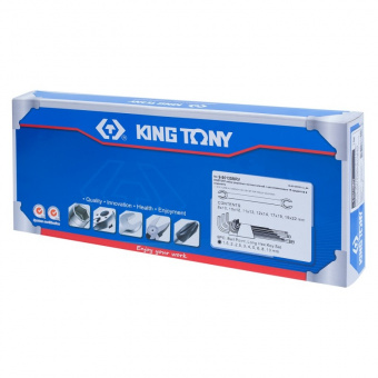 Набор разрезных ключей и шестигранники Г-образные, ложемент, 15 предметов KING TONY 9-90135MRV