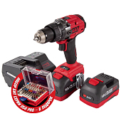 Аккумуляторная дрель-шуруповерт 18 В, ударная, кейс, в комплекте набор бит MIGHTY SEVEN DH-101AP