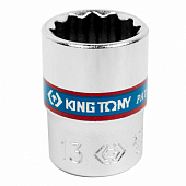 Головка торцевая стандартная двенадцатигранная 1/4", 13 мм KING TONY 233013M