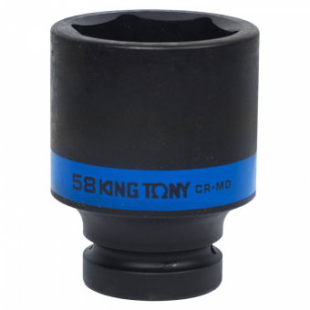 Головка торцевая ударная глубокая шестигранная 1", 58 мм KING TONY 843558M