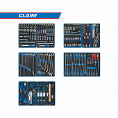 Набор инструментов "CLAIM" для тележки, 13 ложементов, 286 предметов KING TONY 934-286MRVD