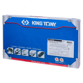 Набор торцевых головок с принадлежностями 1/2", двенадцатигранные, 8-32 мм, 43 предмета KING TONY 4045CR