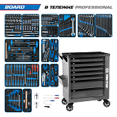 Набор инструментов "BOARD" в серой тележке, 325 предметов KING TONY 9G38-325MRVG